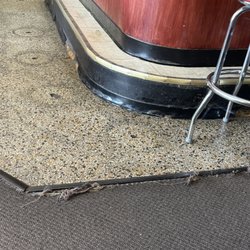 Martys Restaurant and Fiesta Hall - Worn and dirty carpet.