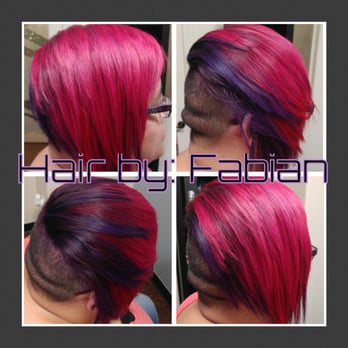 TRIBE SALON - Lightened existing color and added magenta, purple, and red... - Hair Salons Near Me - San Antonio, Texas
