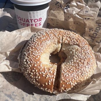 Boichik Bagels - Sesame Bagel with almond butter and apricot jam - Bagels Near Me - Larkspur, California Boichik Bagels - Sesame Bagel with almond butter and apricot jam - Bagels Near Me - Larkspur, California