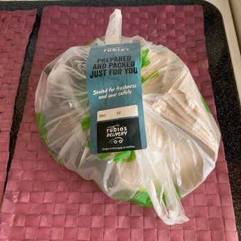 Rubio's Coastal Grill - Rubio's Delivery Bag. Sealed and Packed just for me. - Mexican Near Me - Vista, California