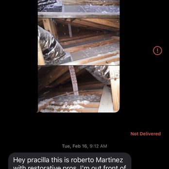 Restorative Pros - They said I never contacted them about the mold.. well here's the picture to prove I did - Damage Restoration Near Me - Oviedo, Florida Restorative Pros - They said I never contacted them about the mold.. well here's the picture to prove I did - Damage Restoration Near Me - Oviedo, Florida