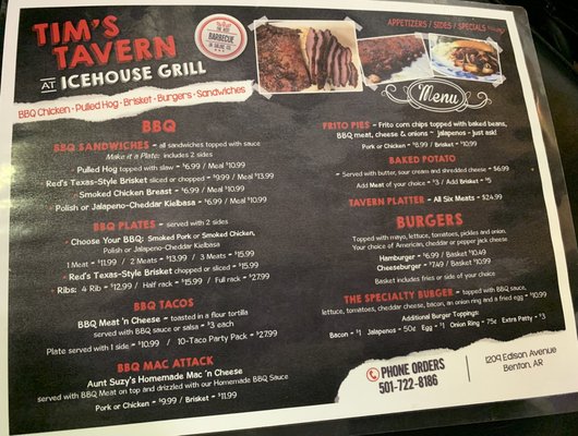 Menu photo 3 Tim’s Tavern Benton, AR