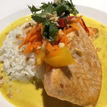 Bistro Roca - Pan Seared Salmon with Thai curry - Bars Near Me - Blowing Rock, North Carolina