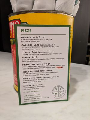 Menu photo 6 Simò Pizza - Meatpacking New York, NY