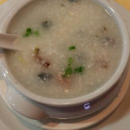 Salted egg duck porridge