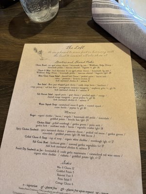 Menu photo 2 The Loft Restaurant Zionsville, IN Menu photo 2 The Loft Restaurant Zionsville, IN