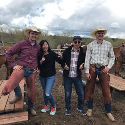 Halo Ranch Outfitters - Guides from the Eagle Ridge Ranch welcoming Asian guests.