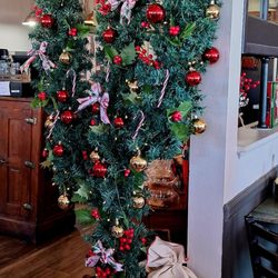 Southwest Diner - Christmas saguaro tree decor inside the restaurant