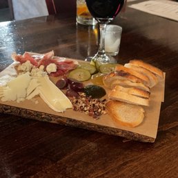 Cheese and meat board.