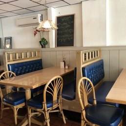 View of the tables and chairs with new upholstery. But very old and worn decor that needs a major face lift View of the tables and chairs with new upholstery. But very old and worn decor that needs a major face lift