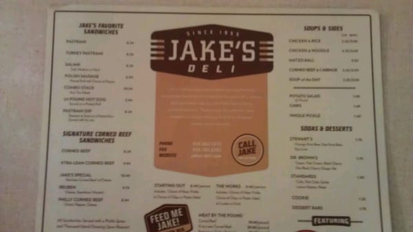 Menu photo 6 Jake’s Delicatessen Milwaukee, WI