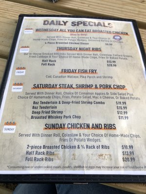 Menu photo 2 Backwaters Bar And Grill Rhinelander, WI