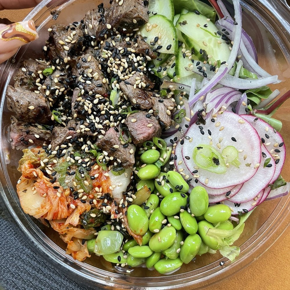 Nom Nom Poké Shop - Seared Beef Bowl - Japanese Near Me - Savannah, Georgia