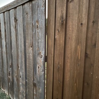 Fence Install and Landscaping - Gap in neighboring fences/no seamless finish and broke a board. - Landscaping Near Me Fence Install and Landscaping - Gap in neighboring fences/no seamless finish and broke a board. - Landscaping Near Me