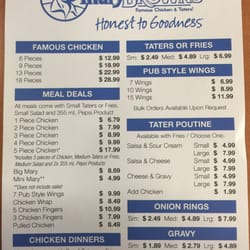 Mary Brown's Famous Chicken - Menu - 1