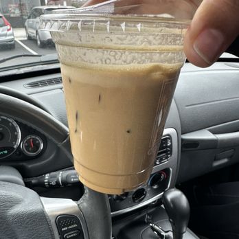 Cortado Cafe - "3 shots espresso over ice with pistachio cold foam"....not - Cafes Near Me - Alexandria, Virginia