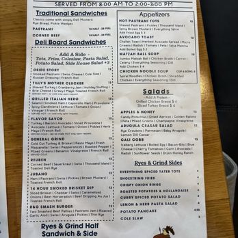 Rye's and Grind - Lunch menu - Breakfast & Brunch Near Me - Oceanside, California Rye's and Grind - Lunch menu - Breakfast & Brunch Near Me - Oceanside, California