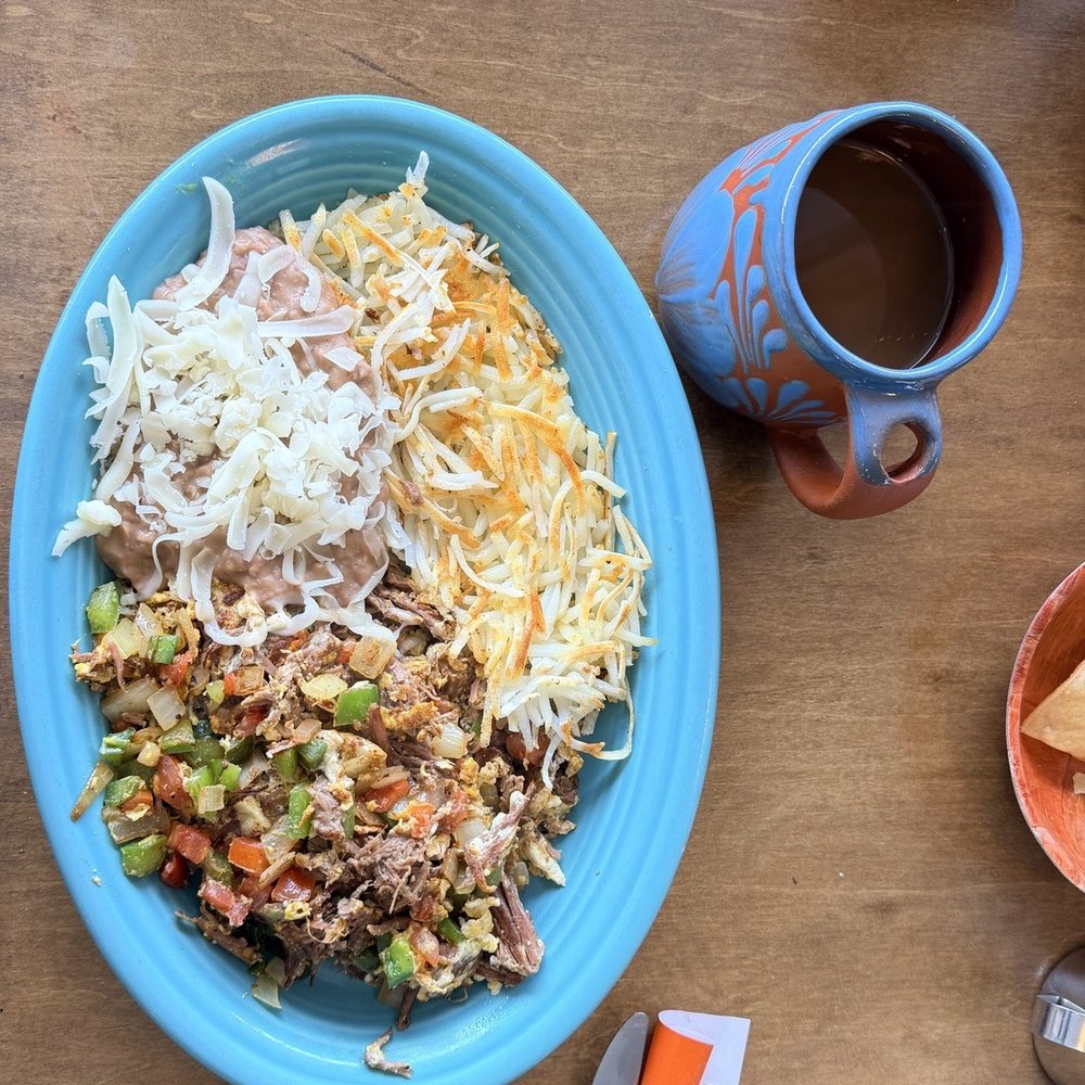 Machaca Con Huevos (Eggs) and Cafe de Olla Machaca Con Huevos (Eggs) and Cafe de Olla