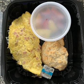 Silver Diner - Ham and Cheese Omelette, snack fruits, biscuit with melted butter - all fresh - Diners Near Me - Woodbridge, Virginia Silver Diner - Ham and Cheese Omelette, snack fruits, biscuit with melted butter - all fresh - Diners Near Me - Woodbridge, Virginia