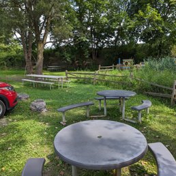Outside eating area down the hill