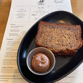 The Osprey - Special banana bread & homemade butter - Seafood Near Me - Orlando, Florida The Osprey - Special banana bread & homemade butter - Seafood Near Me - Orlando, Florida