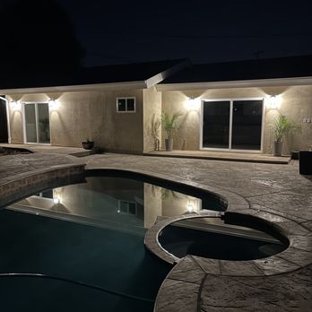 Trinity Builders & Design, Inc - a pool at night - General Contractors Near Me - Reseda, California Trinity Builders & Design, Inc - a pool at night - General Contractors Near Me - Reseda, California