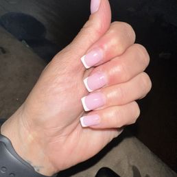 Pink and white French Pink and white French