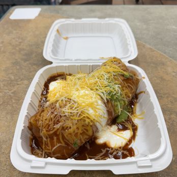 Lambertos Mexican Food - Wet Chicken burrito with red sauce. - Mexican Near Me - La Verne, California Lambertos Mexican Food - Wet Chicken burrito with red sauce. - Mexican Near Me - La Verne, California