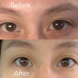 My before and after receiving a lash lift. Would not recommend this service from here. My before and after receiving a lash lift. Would not recommend this service from here.