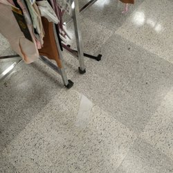 Marshalls - Dirty floors and crap laying on the floors.