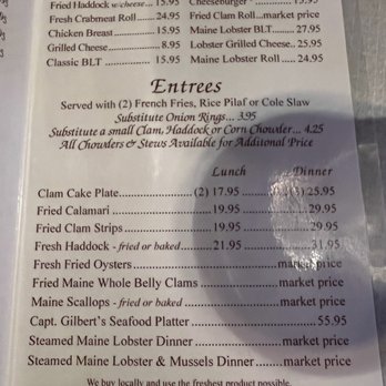 Gilbert's Chowder House - Menu - Seafood Near Me - Portland, Maine Gilbert's Chowder House - Menu - Seafood Near Me - Portland, Maine