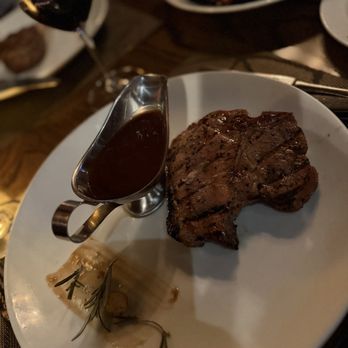 DiamondBack's - Bourbon Porkchop - this was just ok, it was pretty dry...the sauce was really good - Steakhouses Near Me - Waco, Texas
