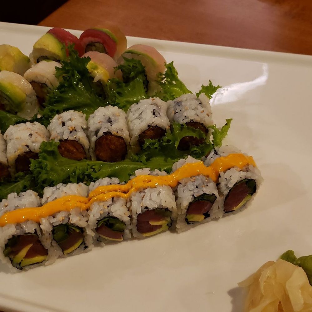Sushi Ukai - Top-bottom: rainbow roll (8pc, $14), spicy tuna (6pc, $9) and fiesta maki (6pc, $11). Decent value and good quality sushi! - Japanese Near Me - Glen Ellyn, Illinois Sushi Ukai - Top-bottom: rainbow roll (8pc, $14), spicy tuna (6pc, $9) and fiesta maki (6pc, $11). Decent value and good quality sushi! - Japanese Near Me - Glen Ellyn, Illinois