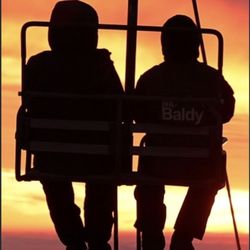 Mt Baldy Resort - Heading back down cair 1 into the sunset after a great day of skiing!