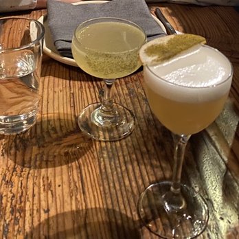 Rich Table - Shiso Popular (left) Pear of Fir Coats (right) - New American Near Me - San Francisco, California