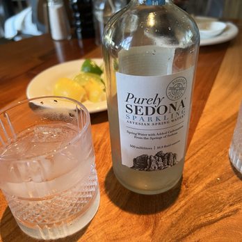 Buck & Rider - Our favorite sparkling "Sedona" water! - Seafood Near Me - Phoenix, Arizona Buck & Rider - Our favorite sparkling "Sedona" water! - Seafood Near Me - Phoenix, Arizona