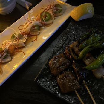 Ginza - Jalapeño hamachi, skewers. - Izakaya Near Me - Las Vegas, Nevada Ginza - Jalapeño hamachi, skewers. - Izakaya Near Me - Las Vegas, Nevada