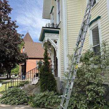 Summers Painting - View of house being painted - Painters Near Me Summers Painting - View of house being painted - Painters Near Me