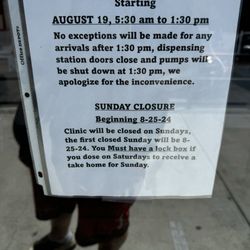BAART Programs Antioch - New dispensing hours as of august 19, already changed again within a week, hypocritical statement