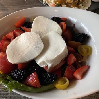 Ellicottville Brewing - Strawberry Berrata Salad. This was my main course and was delish! - Brewpubs Near Me - Bemus Point, New York