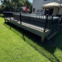 Master Pool & Spa - We wrapped the deck around 3 specific sides of the Swimspa to allow for easy access into the one end that houses the equipment.