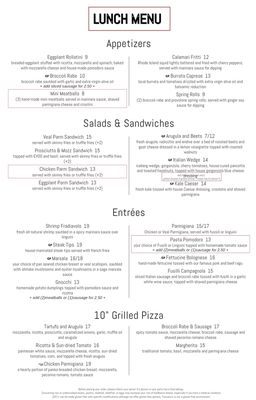 Menu photo 3 Toscana Bar Italiano Beverly, MA Menu photo 3 Toscana Bar Italiano Beverly, MA