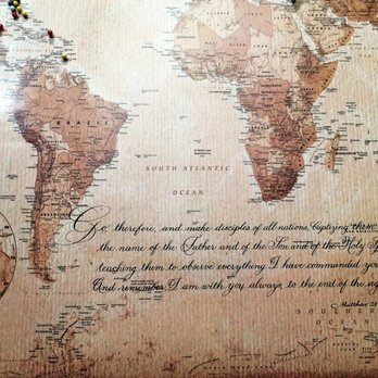 Penworks Calligraphy - I wrote the "Great Commission" from Matthew on this map for a client. - Calligraphy Near Me - Colorado Springs, Colorado Penworks Calligraphy - I wrote the "Great Commission" from Matthew on this map for a client. - Calligraphy Near Me - Colorado Springs, Colorado