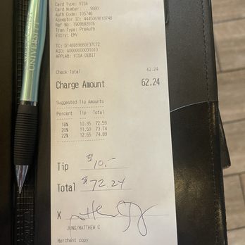 Taqueria Jalisco - ERROR $72.24 dinner for 2 including the tip.  Should have been $44.50 - Mexican Near Me - San Angelo, Texas