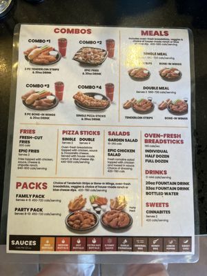 Menu photo 4 Epic Wings Chula Vista, CA