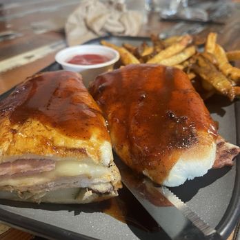 Natty Greene's Brewpub - Cuban Sandwich and fries - Breweries Near Me - Greensboro, North Carolina