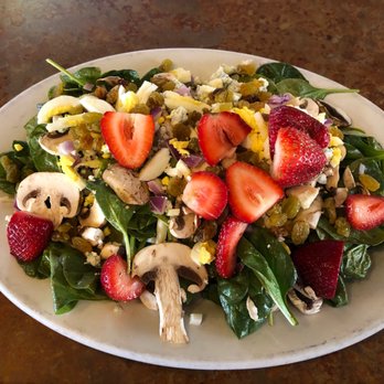 Mt. Charleston - Spinach salad with Strawberries added- YUM! - Hiking Near Me - Las Vegas, Nevada Mt. Charleston - Spinach salad with Strawberries added- YUM! - Hiking Near Me - Las Vegas, Nevada