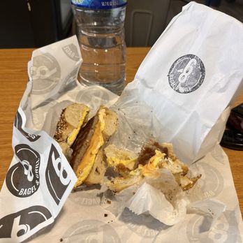 68 Bagel & Grill - Classic morning bagel sandwich with sausage, cheese and double egg. - Bagels Near Me - High Point, North Carolina 68 Bagel & Grill - Classic morning bagel sandwich with sausage, cheese and double egg. - Bagels Near Me - High Point, North Carolina