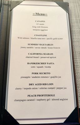 Menu photo 1 VIII by selanne Laguna Beach, CA Menu photo 1 VIII by selanne Laguna Beach, CA
