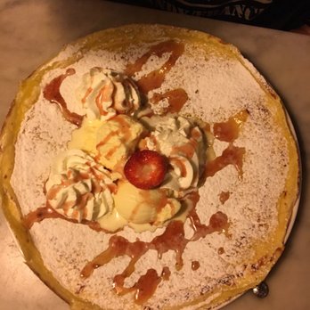 The Pancake Bakery - Under Sweet: vanilla ice cream, strawberries and strawberry sauce. - Pancakes Near Me - Amsterdam, New Hampshire The Pancake Bakery - Under Sweet: vanilla ice cream, strawberries and strawberry sauce. - Pancakes Near Me - Amsterdam, New Hampshire